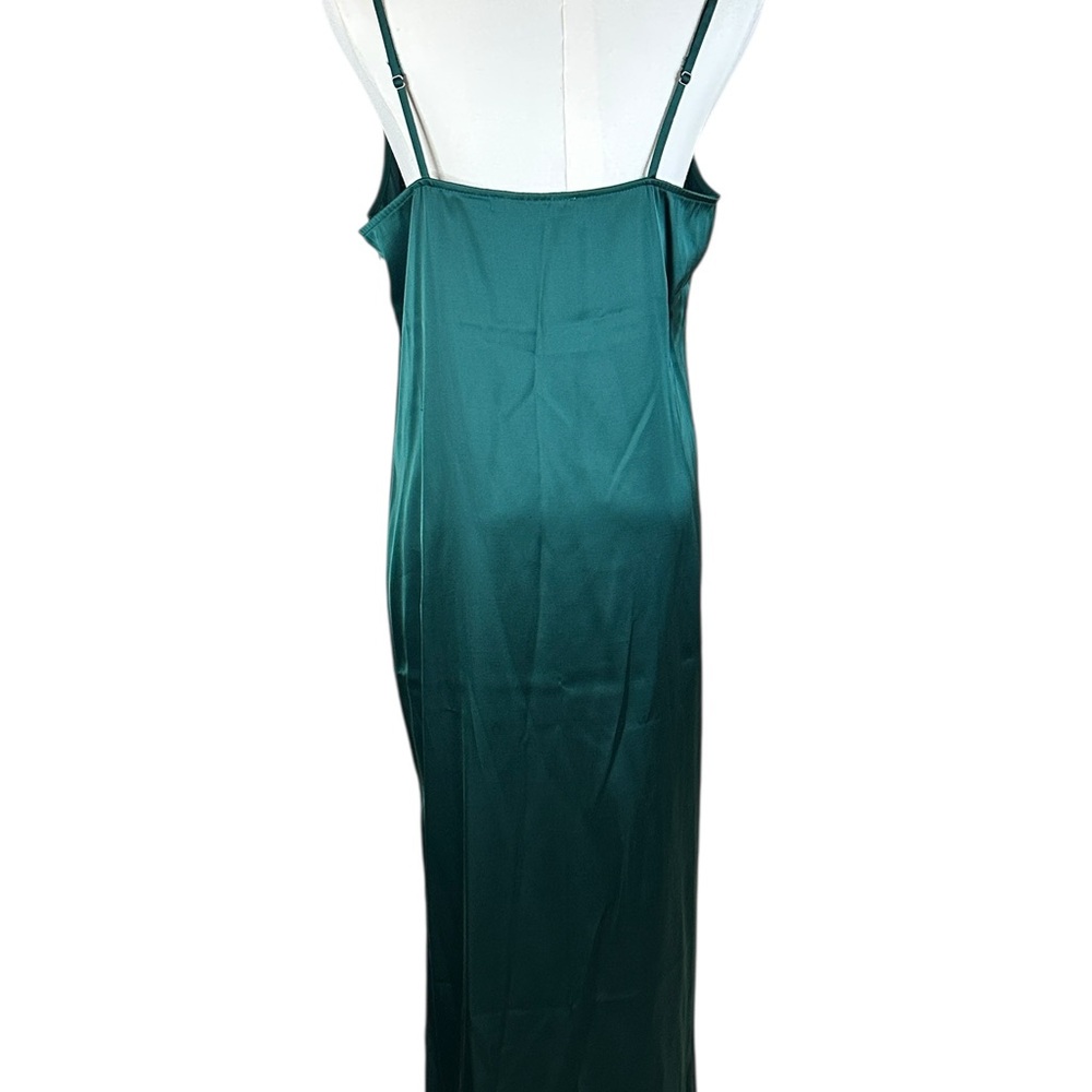 Abercrombie & Fitch Emerald Green Satin Slip Dress Size M Petite NWT. - Picture 3 of 10